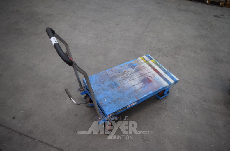 Hydraulik-Scherenhubtisch, blau