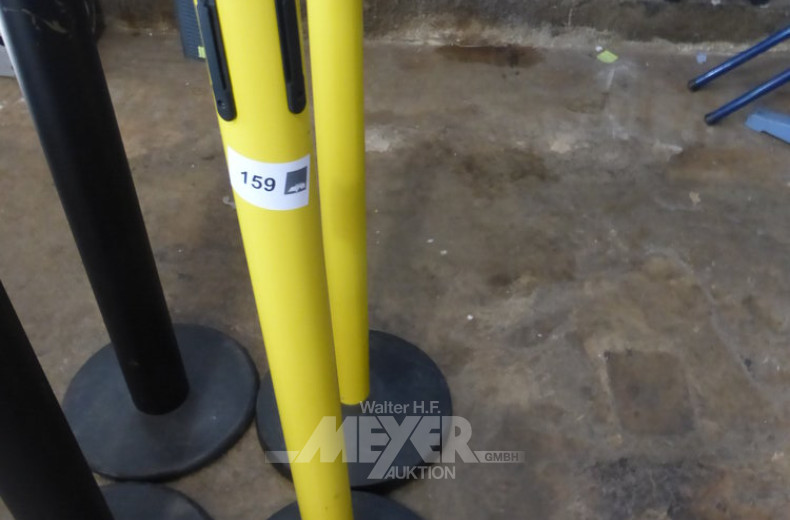 2 Absperrständer, gelb