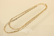 lange Halskette, 585er GG, ca. 55 g.