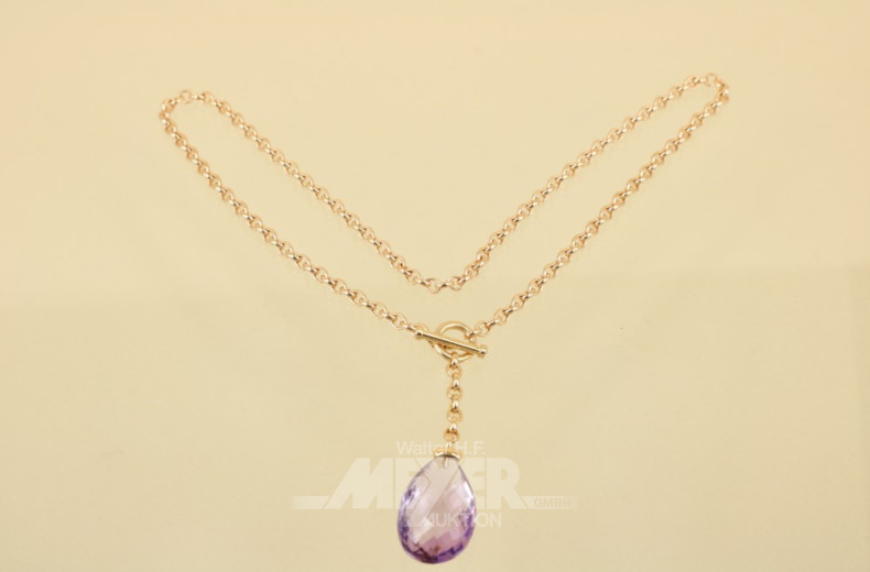 Gliederhalskette, 750er RG, mit