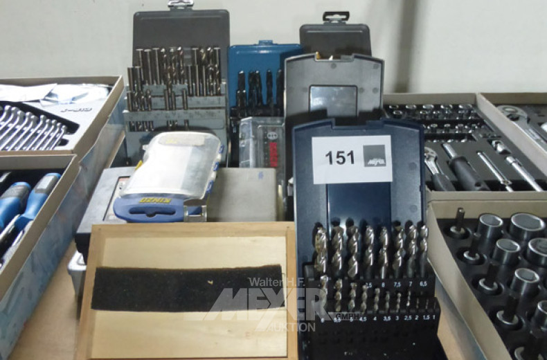 Posten div. Bohrer- und Senkerkästen