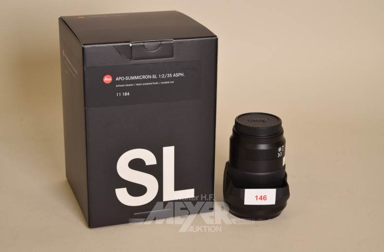 Objektiv LEICA 35 mm, schwarz eloxiert