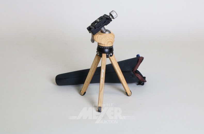 Ministativ LEOFOTO, holzoptik, Alu