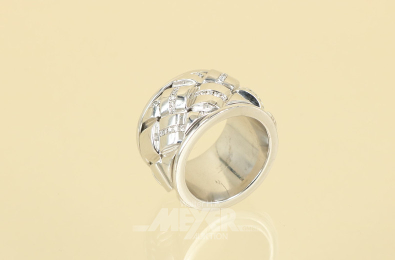 Damenring, 750er WG, ca. 32 g.,