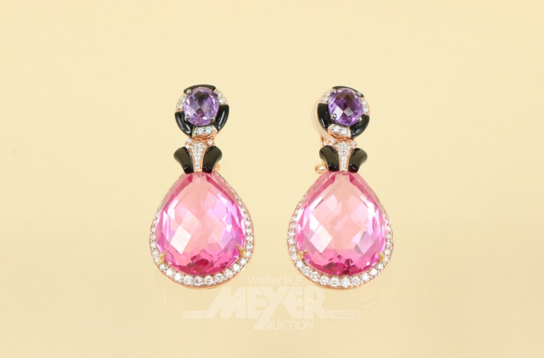 Schmuckgarnitur, 750er GG, best. aus: