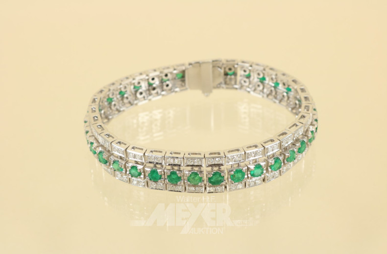 Armband, 750er WG, besetzt mit