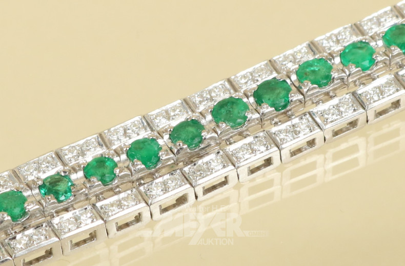 Armband, 750er WG, besetzt mit