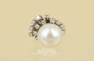 Ring, 585er WG, mit 1 gr. Zuchtperle