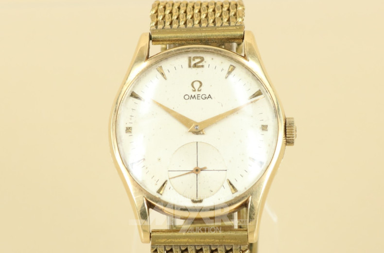Herrenuhr OMEGA,585er GG, 50/60er Jahre,
