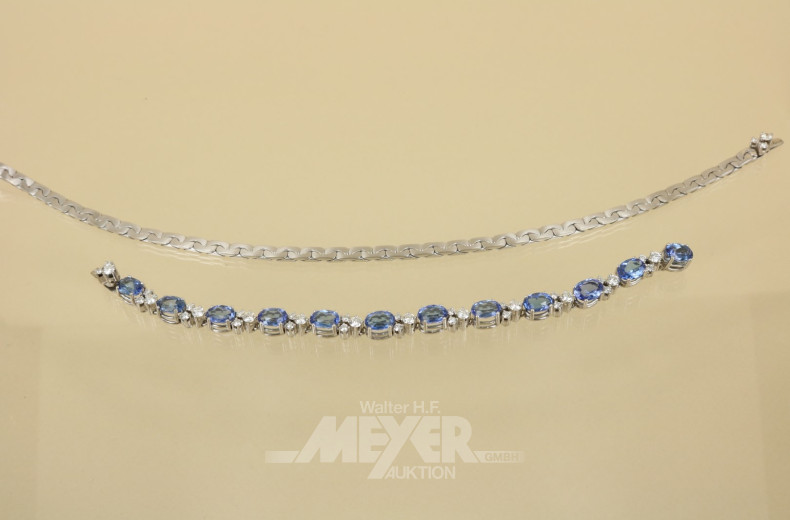 Collier, 585er WG, Mittelteil ausgefasst