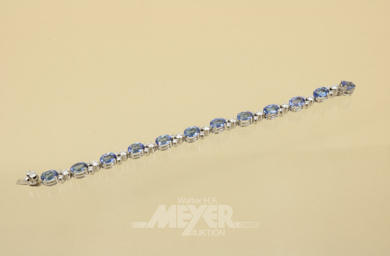 Collier, 585er WG, Mittelteil ausgefasst