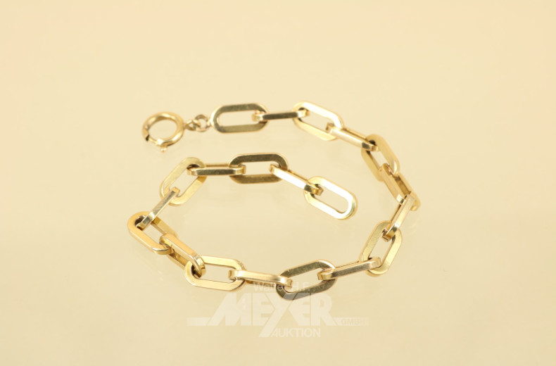 Gliederarmband, 750er GG, ca. 26,5 g.