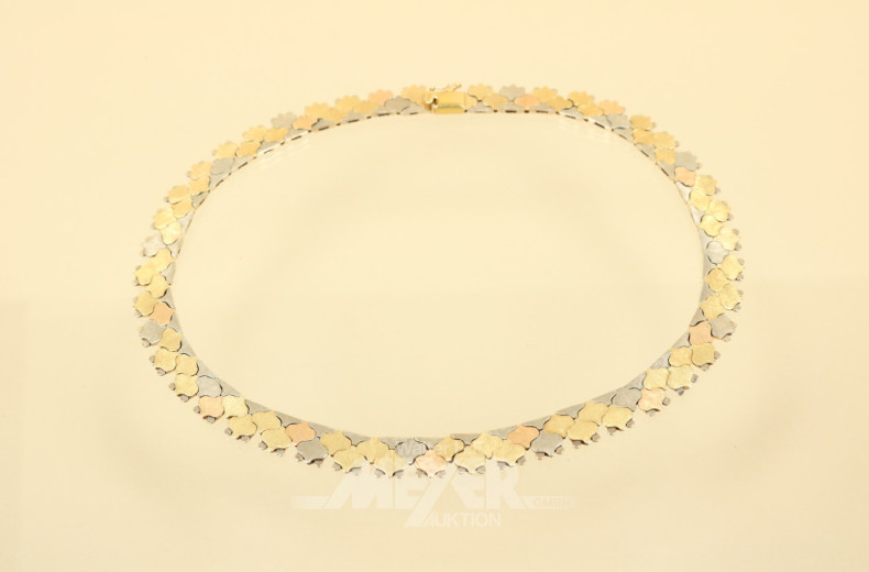 Collier, 750er GG/WG/RG, ca. 42 g.