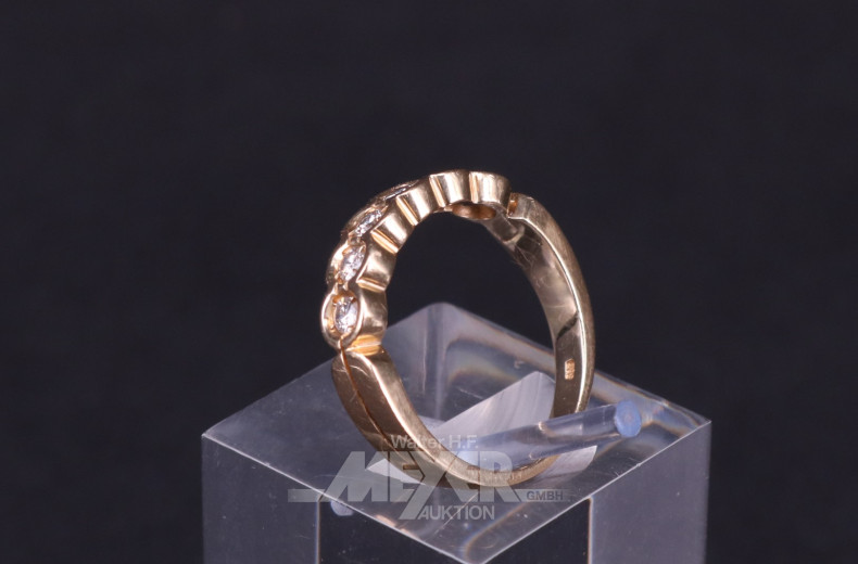 Damenring, 585er GG, ca. 4 g.,