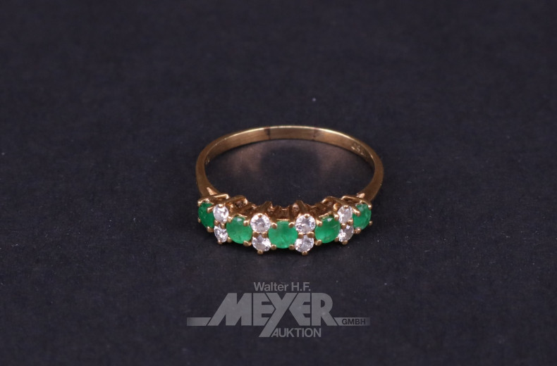 Damenring, 750er GG, ca. 2 g.,