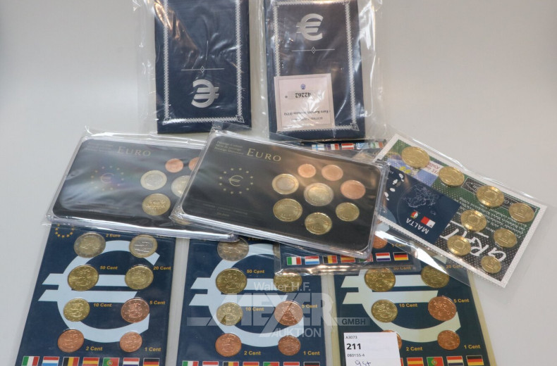1 Posten versch. Euro-Kursmünzensätze