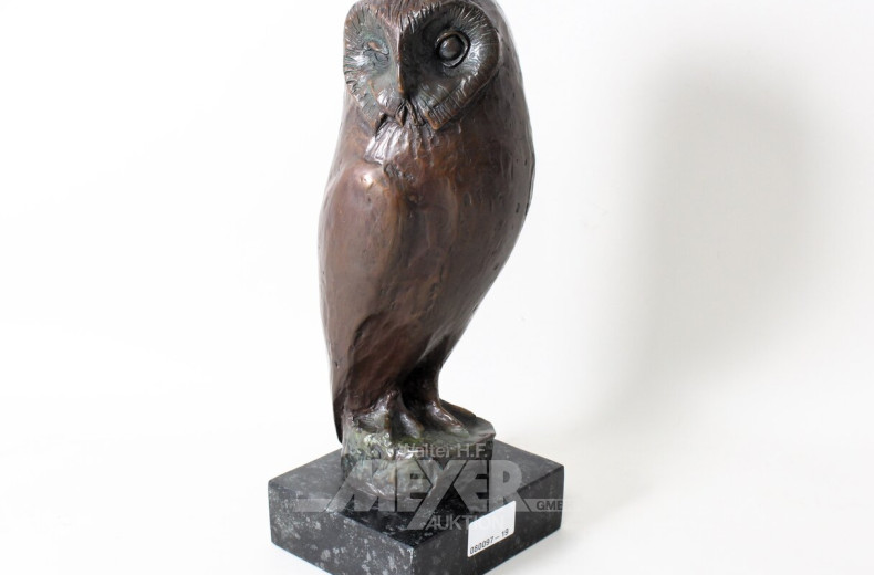 Bronzeskulptur "Eule"