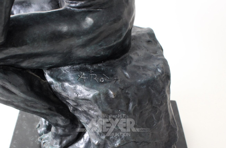 Bronzeskulptur "Der Denker"