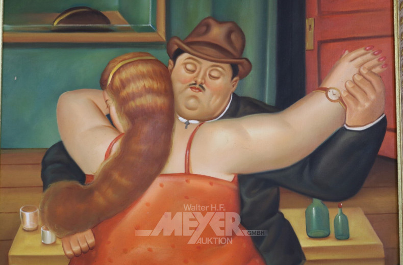 4 Gemälde, 20er Jahre Stil