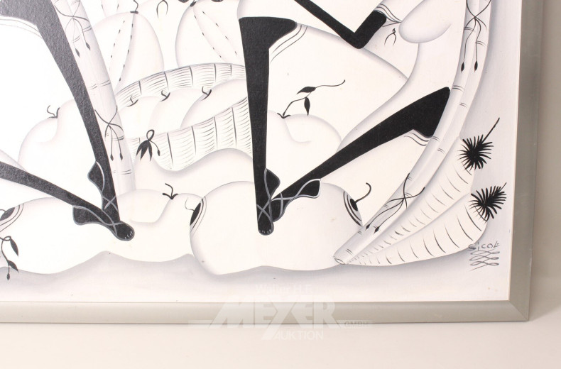 Bild Mischtechnik "Afrik. Tanzgruppe"