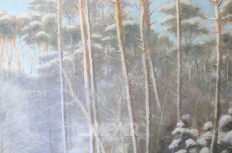 Pastellzeichnung "Winterlandschaft"