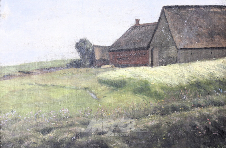 Gemälde "Reetdachkate"