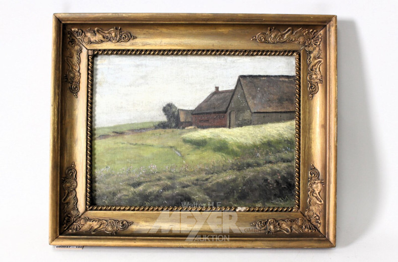 Gemälde "Reetdachkate"