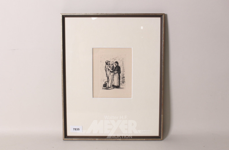 Radierung "Begrüßung"