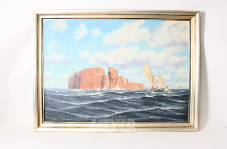 Gemäde "Fischerboote vor Helgoland"