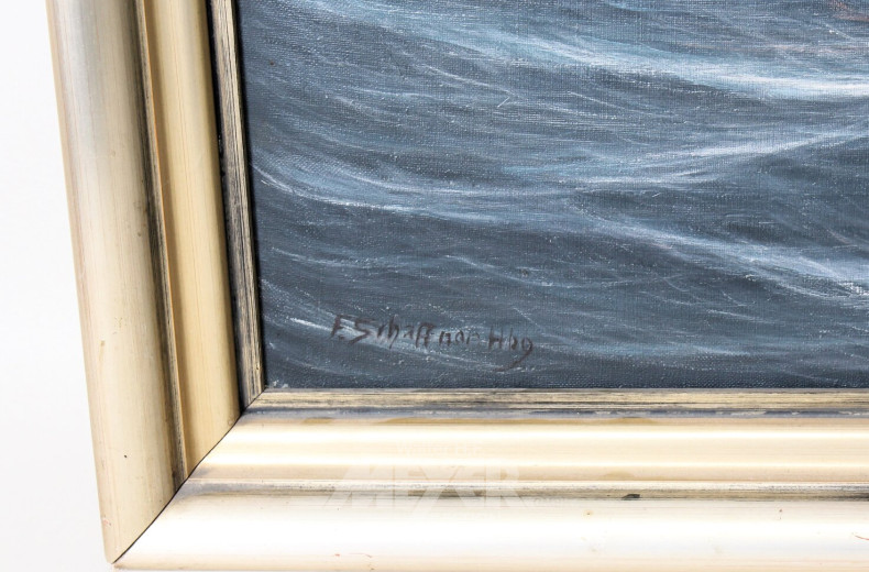 Gemäde "Fischerboote vor Helgoland"