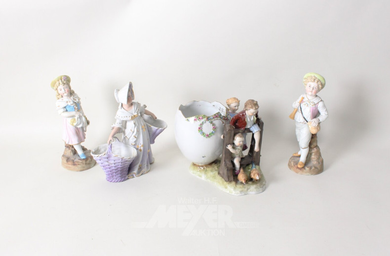 Posten versch. Porz.-Figuren