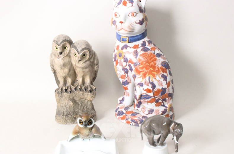 4 versch. Tierfiguren