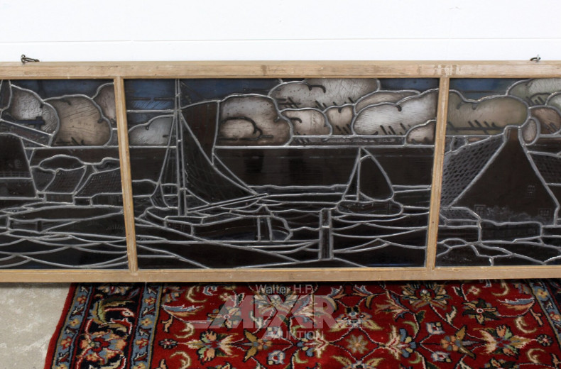 gr. Bleiverglasung "Blick ins Land"