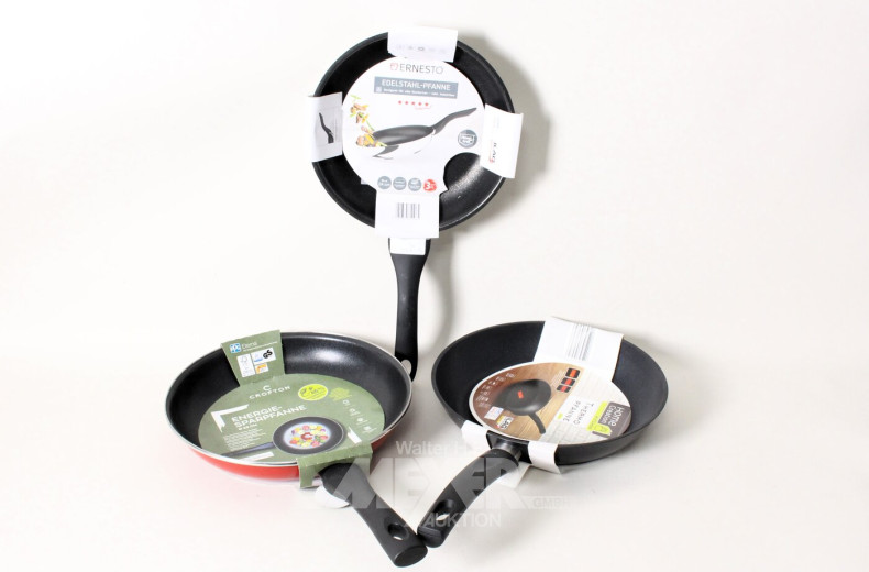 3 versch. Bratpfannen