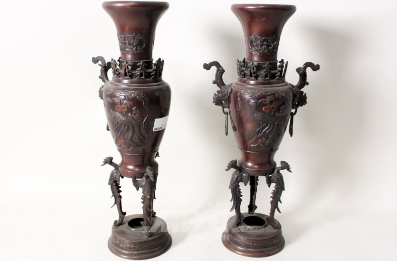 Vasenpaar, Asia-Dekor