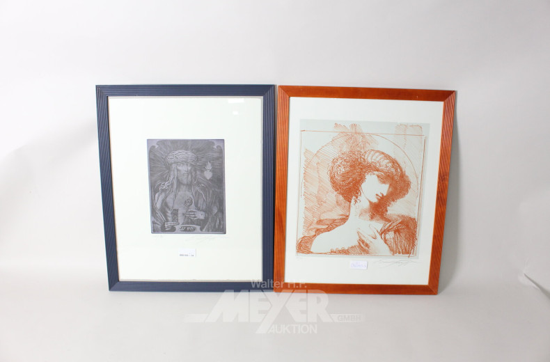 2 versch. Bilder:  "Cosima, Christ König"