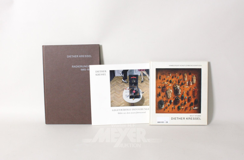 3 Kunstbände:  "Werksverzeichnis Radierungen, Künstlermonographien, Gegenwärtige Erinnerungen"