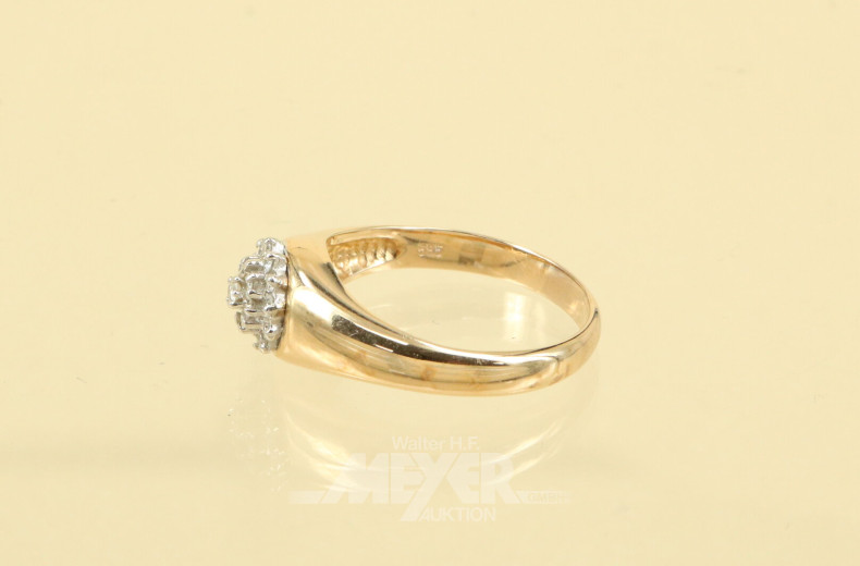 Damenring besetzt mit kl. Diamanten