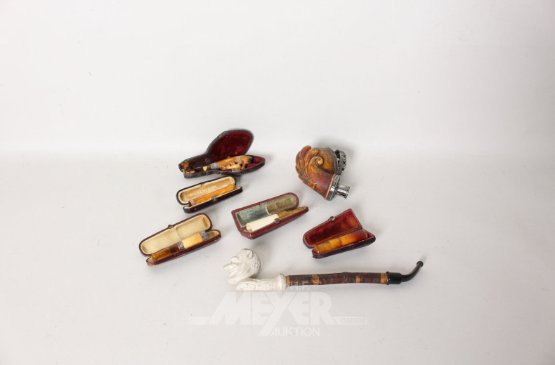 Posten alte Pfeifenköpfe und Mundstücke