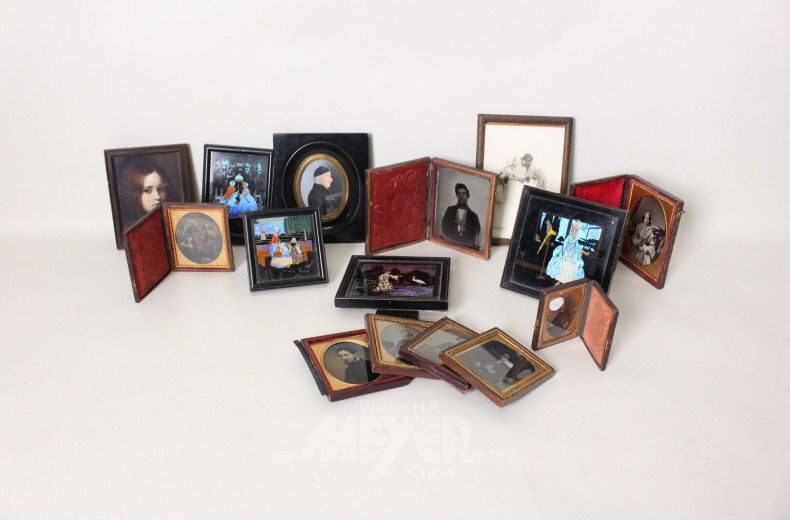 Posten versch. kleine Bilder und gerahmte Fotos