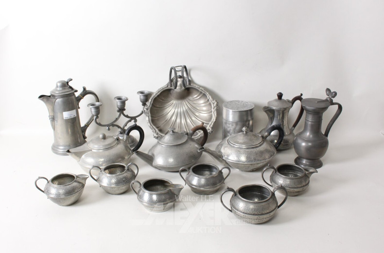 Posten Zinn-Dekorationen