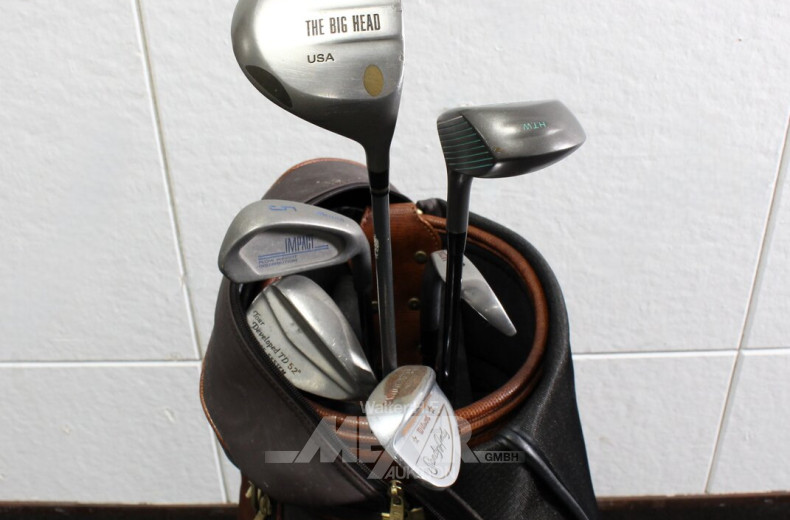 Golfbag mit div. Schägern