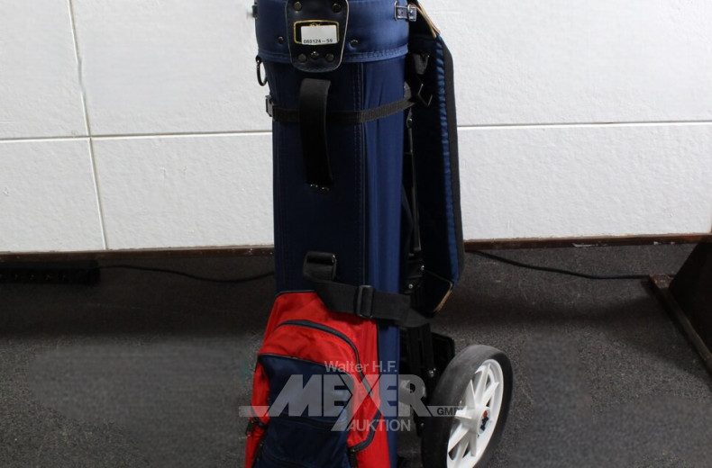 Golfbag mit div. Schlägern