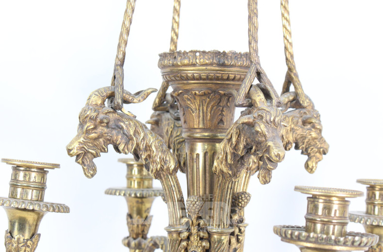 Bronze-Deckenkrone, 4-flammig