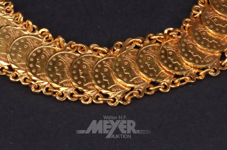 Armband mit ca. 27 kleinen Münzen/Medaillen
