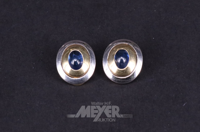 Paar Ohrhänger Clips, Bicolor