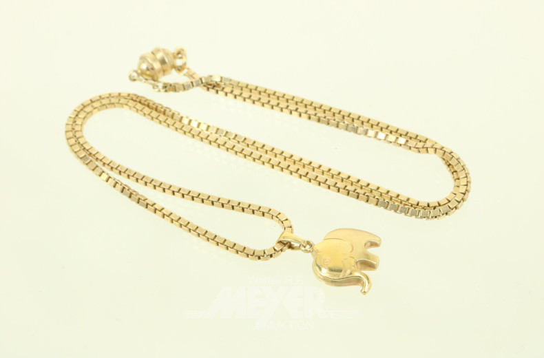 Kette mit Anhänger "Elefant", Magnetschließe