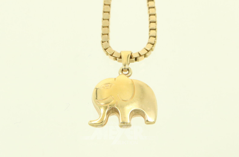 Kette mit Anhänger "Elefant", Magnetschließe