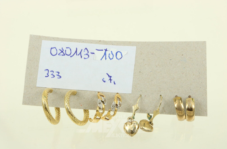 versch. Paar Creolen/-Anhänger