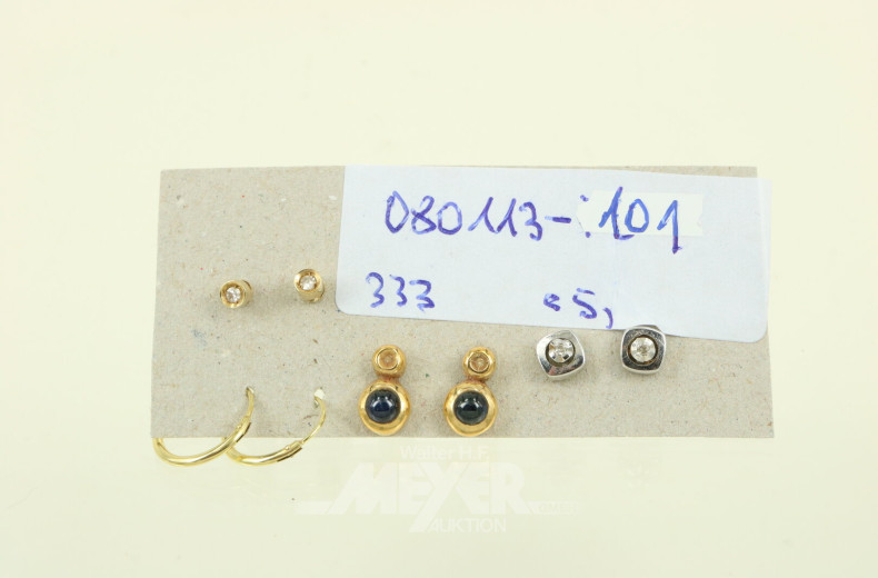4 Paar Ohrringe/Stecker